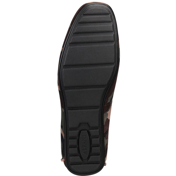 Alfani Mens Suede Leather Shoe Bromley Moe Toe Drivers Camo 8M - Picture 2 of 5